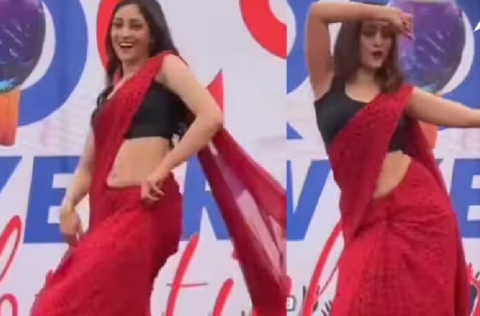 Red Saree Girl Dance Video