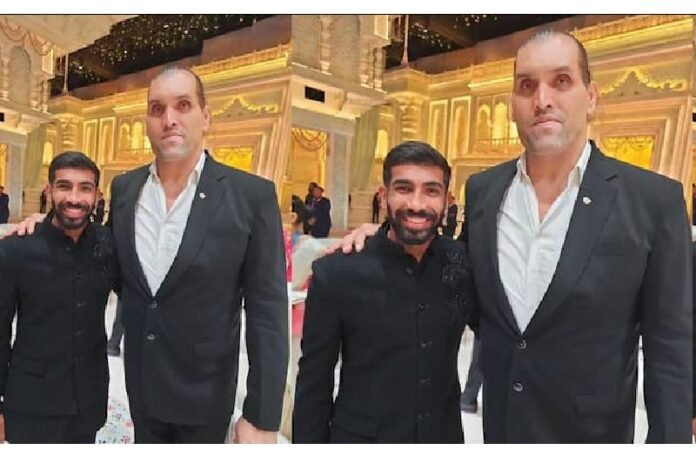 The Great Khali and Jasprit Bumrah