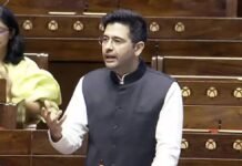 पेपर लीक पर संसद में गरजे राघव चड्ढा: बोले- ‘कैंसर का इलाज क्रोसिन से…, राघव चड्ढा